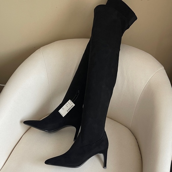 New Calvin Klein Elegant Black Over-the-Knee Boots